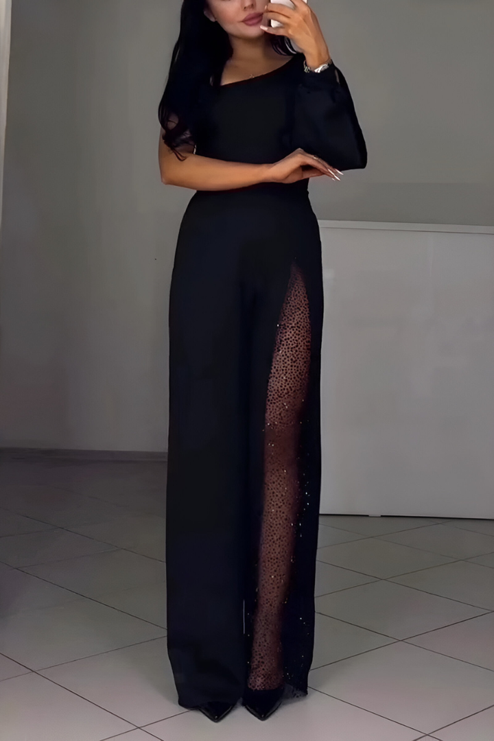 Ines™ | Mono elegante de pierna ancha