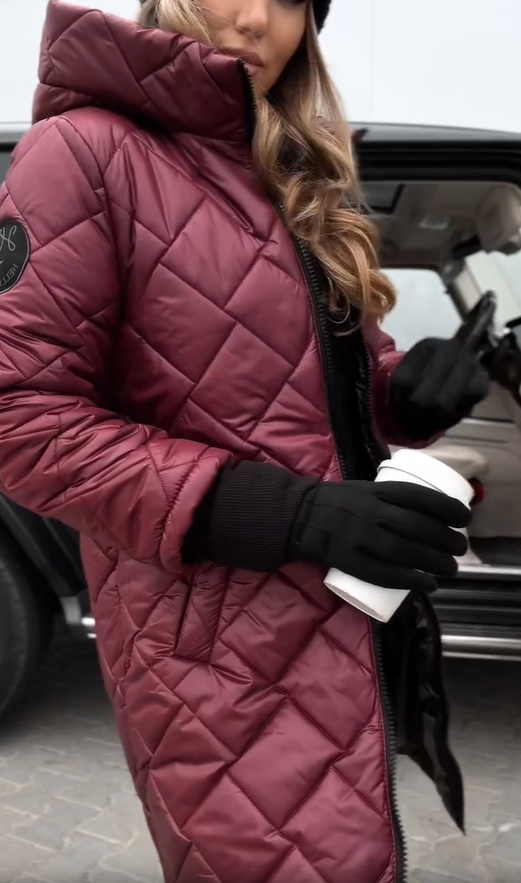 Bogna | Elegante chaqueta acolchada de plumón con capucha