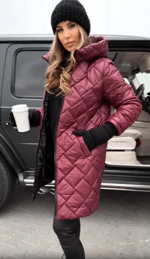 Bogna | Elegante chaqueta acolchada de plumón con capucha