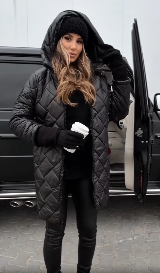 Bogna | Elegante chaqueta acolchada de plumón con capucha